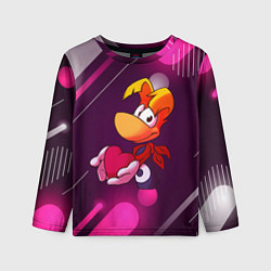 Лонгслив детский Rayman держит сердце в руках, цвет: 3D-принт