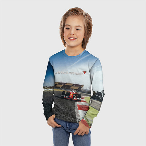 Детский лонгслив McLaren F1 Racing Team / 3D-принт – фото 3