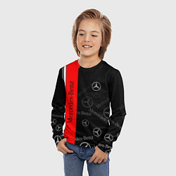 Лонгслив детский Mercedes Паттерн, цвет: 3D-принт — фото 2
