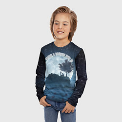 Лонгслив детский Луна - арт, цвет: 3D-принт — фото 2