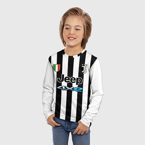 Детский лонгслив ВЛАХОВИЧ ЮВЕНТУС VLAHOVIC JUVENTUS / 3D-принт – фото 3
