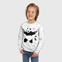 Лонгслив детский BANKSY БЭНКСИ панда, цвет: 3D-принт — фото 2