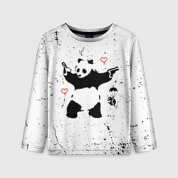 Лонгслив детский BANKSY БЭНКСИ панда, цвет: 3D-принт