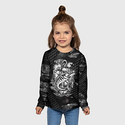Лонгслив детский Рыба и якорь, цвет: 3D-принт — фото 2