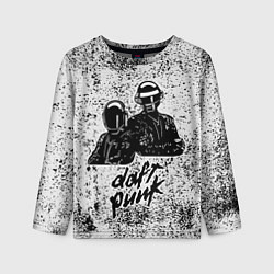 Лонгслив детский Daft Punk B&W, цвет: 3D-принт