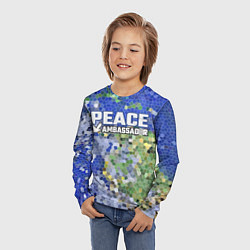 Лонгслив детский Peace Ambassador Посол мира, цвет: 3D-принт — фото 2