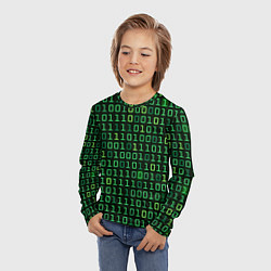 Лонгслив детский Двоичный Код Binary Code, цвет: 3D-принт — фото 2