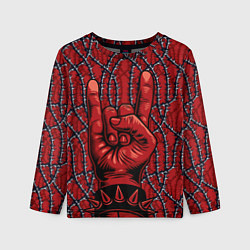 Детский лонгслив Рок-н-ролл рулит