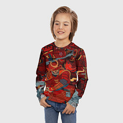Лонгслив детский Инстинкт Самурая, цвет: 3D-принт — фото 2