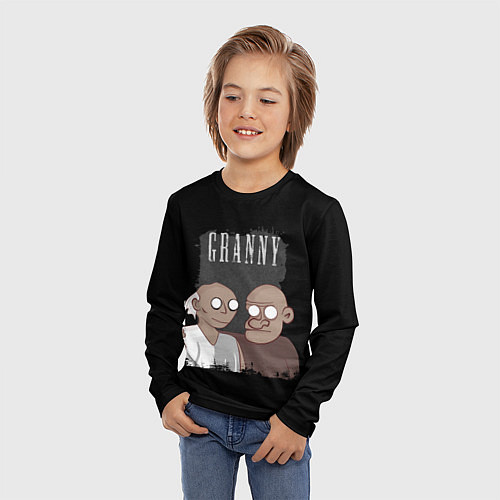 Детский лонгслив Дед да бабка / 3D-принт – фото 3