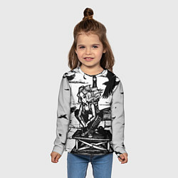 Лонгслив детский Raven 2, цвет: 3D-принт — фото 2