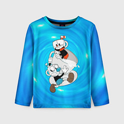 Лонгслив детский Две чашечки Cupheadг, цвет: 3D-принт