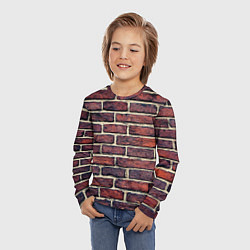 Лонгслив детский Brick Wall, цвет: 3D-принт — фото 2