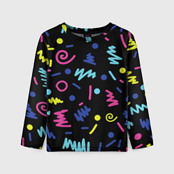 Лонгслив детский Neon color pattern Fashion 2032, цвет: 3D-принт