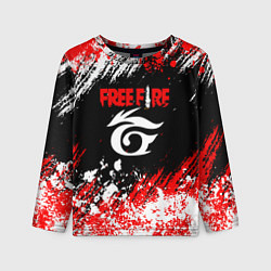 Лонгслив детский Free Fire брызги красок, цвет: 3D-принт