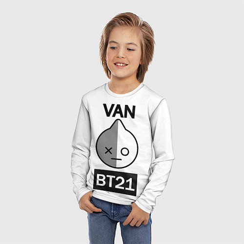 Детский лонгслив BTS VAN BT21 / 3D-принт – фото 3