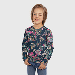 Лонгслив детский Холодная хохлома, цвет: 3D-принт — фото 2
