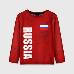 Лонгслив детский RUSSIA - RED EDITION - SPORTWEAR, цвет: 3D-принт