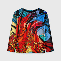 Лонгслив детский Abstract color pattern Fashion 2022, цвет: 3D-принт