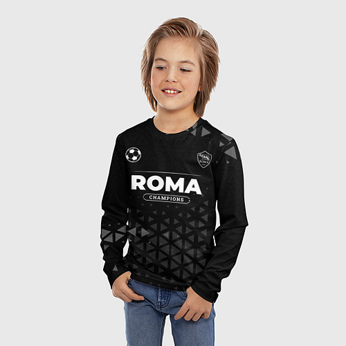 Детский лонгслив Roma Форма Champions / 3D-принт – фото 3