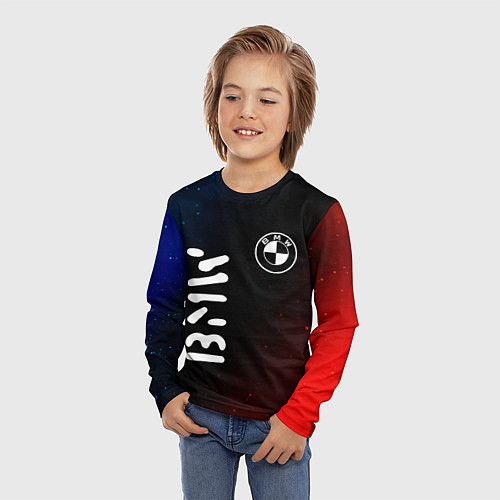 Детский лонгслив BMW BMW Звезды / 3D-принт – фото 3