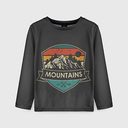 Лонгслив детский Горы Mountains, цвет: 3D-принт