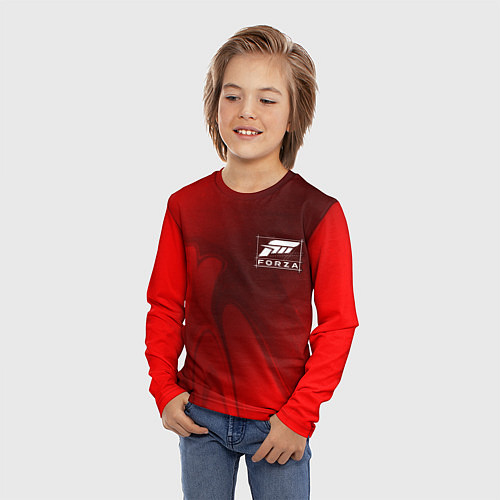 Детский лонгслив FORZA HORIZON - Арт / 3D-принт – фото 3
