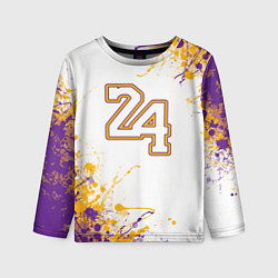 Лонгслив детский Коби Брайант Lakers 24, цвет: 3D-принт