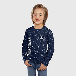 Лонгслив детский МЕРСЕДЕС Mercedes Брызги, цвет: 3D-принт — фото 2