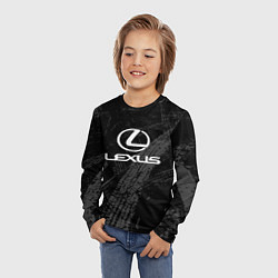 Лонгслив детский Lexus - следы шин, цвет: 3D-принт — фото 2