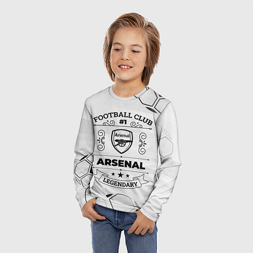 Детский лонгслив Arsenal Football Club Number 1 Legendary / 3D-принт – фото 3
