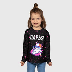 Лонгслив детский Дарья КОШЕЧКА Краска, цвет: 3D-принт — фото 2