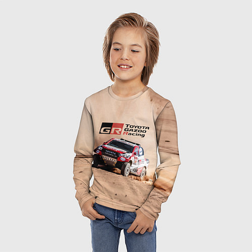 Детский лонгслив Toyota Gazoo Racing Desert Rally / 3D-принт – фото 3