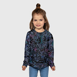 Лонгслив детский Strange patterns, цвет: 3D-принт — фото 2