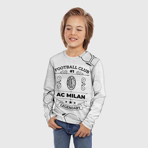 Детский лонгслив AC Milan Football Club Number 1 Legendary / 3D-принт – фото 3