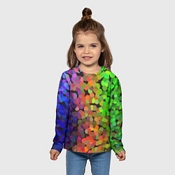 Лонгслив детский Яркая палитра красок - блики, цвет: 3D-принт — фото 2