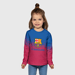 Лонгслив детский Fc barcelona, цвет: 3D-принт — фото 2