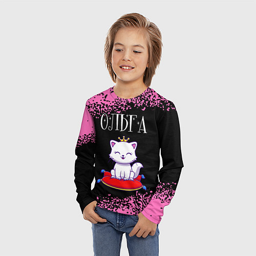 Детский лонгслив Ольга КОШКА Арт / 3D-принт – фото 3