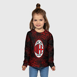 Лонгслив детский Ac milan фк милан logo, цвет: 3D-принт — фото 2