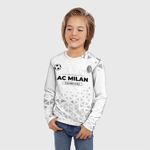 Детский лонгслив AC Milan Champions Униформа / 3D-принт – фото 3