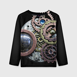 Лонгслив детский Mechanism of gears in Steampunk style, цвет: 3D-принт