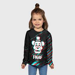 Лонгслив детский FNAF в стиле Glitch Баги Графики на темном фоне, цвет: 3D-принт — фото 2