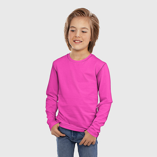 Детский лонгслив Яркий розовый из фильма Барби / 3D-принт – фото 3