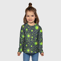 Лонгслив детский Движение Геометрических Фигур, цвет: 3D-принт — фото 2