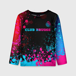 Лонгслив детский Club Brugge Neon Gradient - FS, цвет: 3D-принт