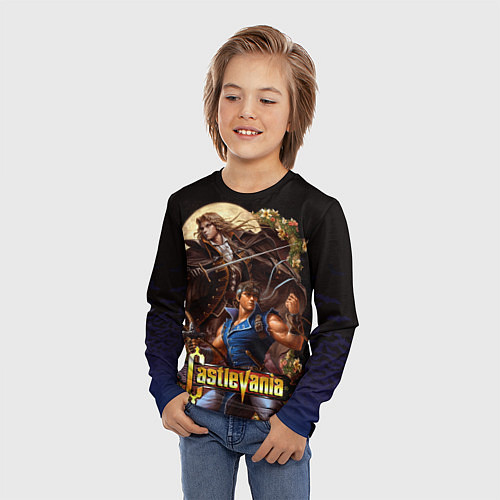 Детский лонгслив Castlevania - Leon & Alucard / 3D-принт – фото 3