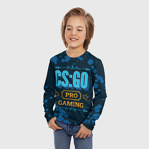 Детский лонгслив Игра CS:GO: PRO Gaming / 3D-принт – фото 3