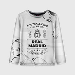 Лонгслив детский Real Madrid Football Club Number 1 Legendary, цвет: 3D-принт