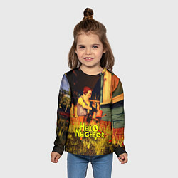 Лонгслив детский Hello Neighbor Привет сосед Сосед поливает, цвет: 3D-принт — фото 2