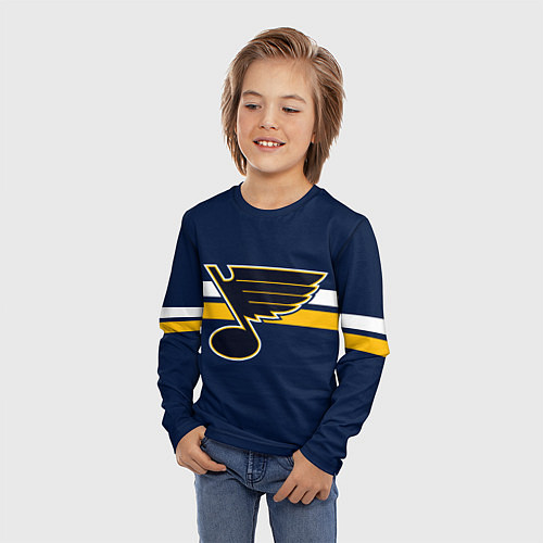 Детский лонгслив Сент-Луис Блюз форма / 3D-принт – фото 3